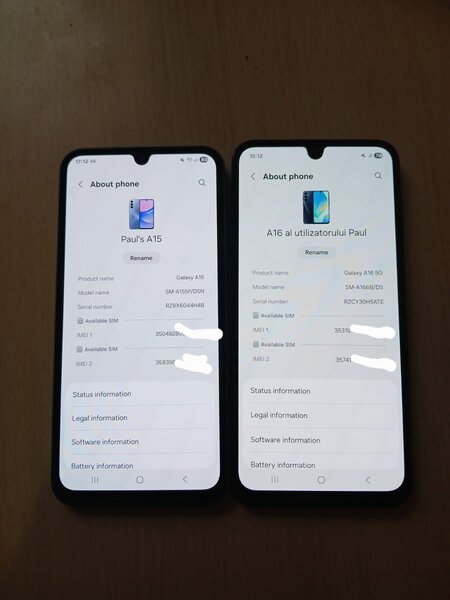 Samsung A16 5G si A15 4G